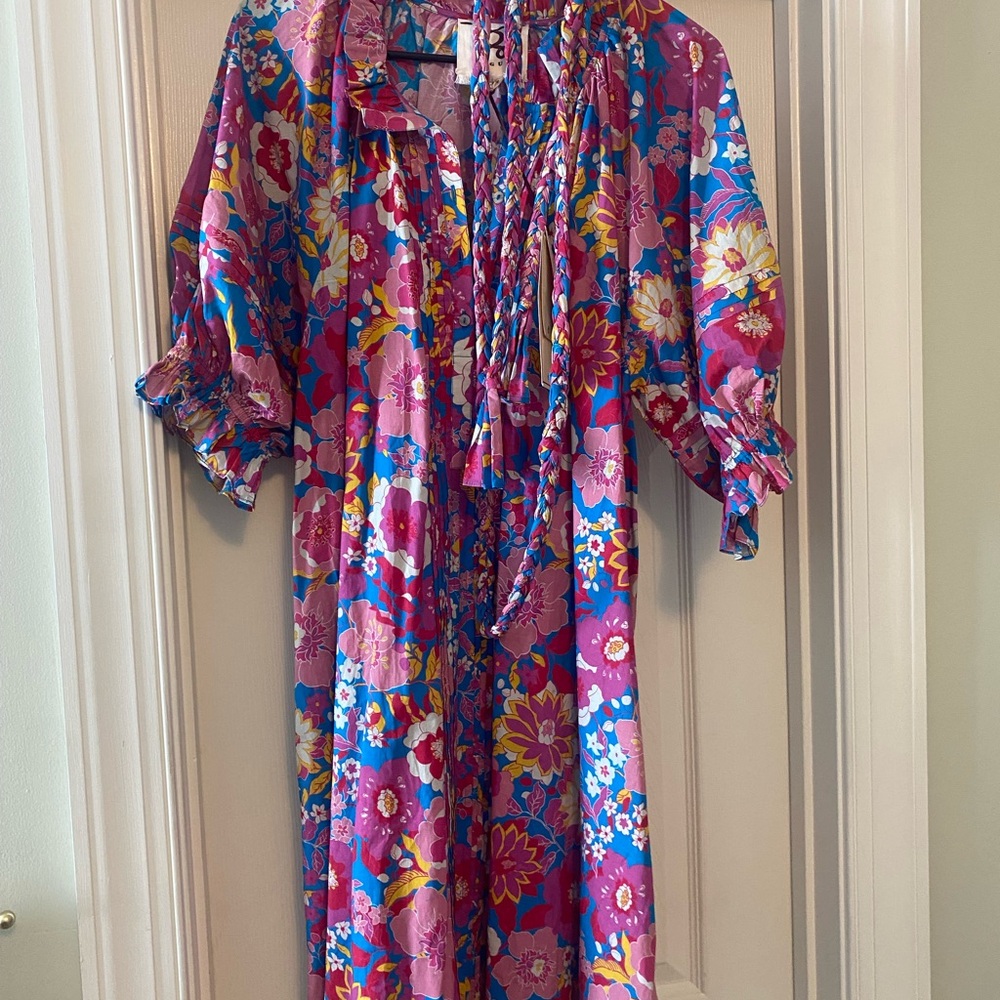 Floral 
 Dress in Fuchsia